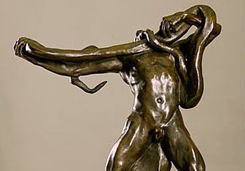 Огюст Роден — скульптура «Человек со змеей» 1887г.