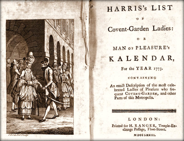 Каталог известных лондонских проституток «Harris's List Of Covent Garden Ladies»