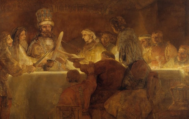 Рембрандт «Заговор Юлия Цивилиса» 1662г. (холст, масло)