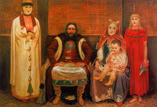 Рябушкин Андрей Петрович. Семья купца в XVII веке. 1896.