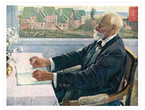 Портрет академика И. П. Павлова. 1930.