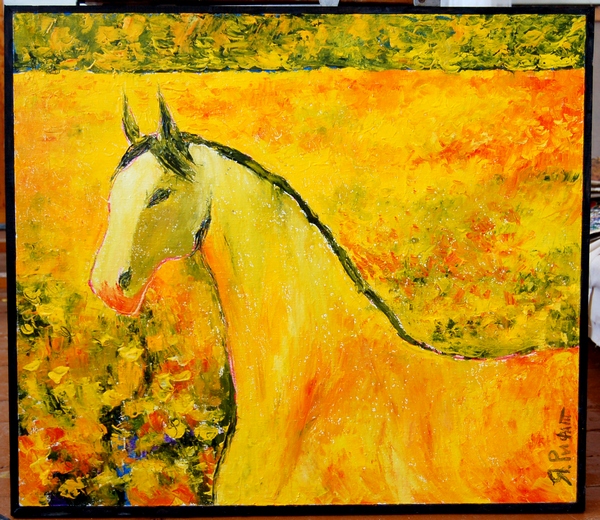 Сары бия (Желтая лошадь) 60х80см. 2011 год.