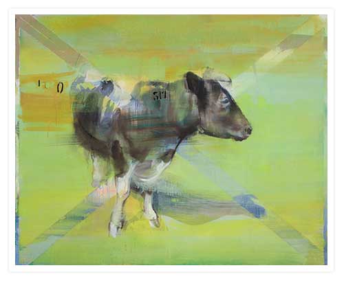 (ALEXANDER OCHS GALLERIES BERLIN BEIJING) Radek Szlaga. Iconoclasm (A cow), 2010. Oil on canvas.