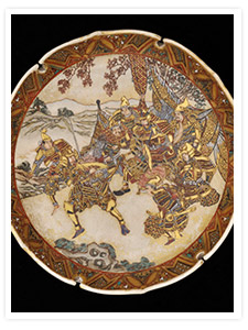 Тарелка с изображением самураев. Япония. XIX в. 